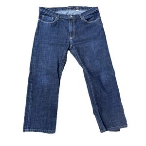 John Varvatos Jeans Mens 36x27 Blue JV702 Slim Straight Mid Rise Dark Wash Denim